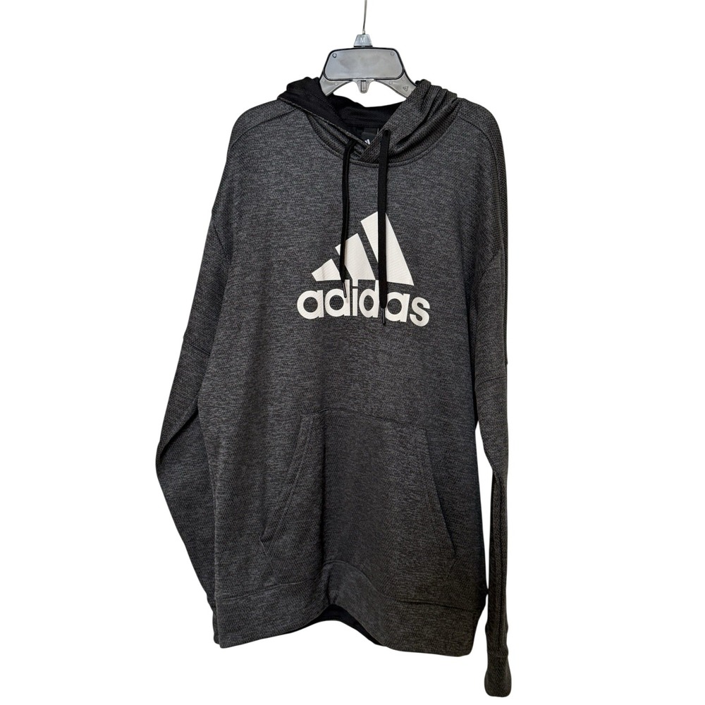 adidas Men's Grey Hoodie Size Large